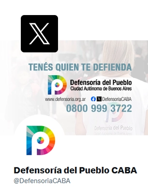 Twitter X de la Defensoría CABA